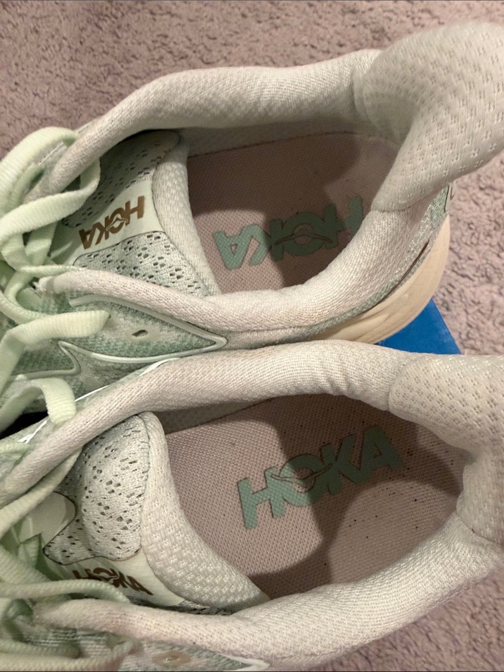 Hoka Women's Clifton 10, Size 7, Mint Green Cushioned Athletic Shoe - Picture 12 of 12